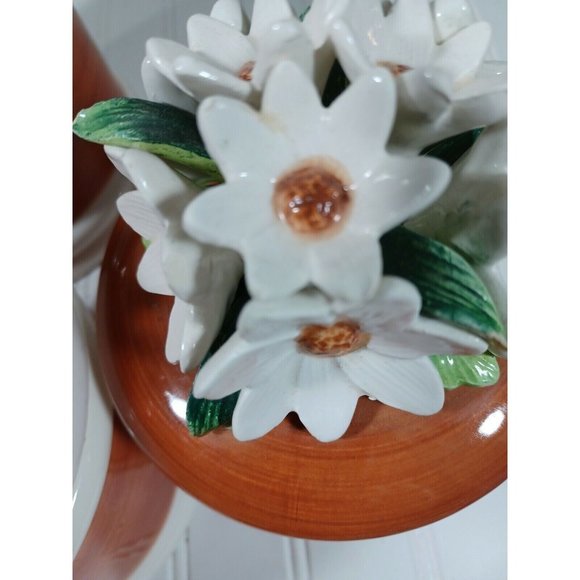 Capodimonte Daisy Daisies Flowers Sculpture Canister 4 pc Set MCM 1970 R… - Picture 11 of 12